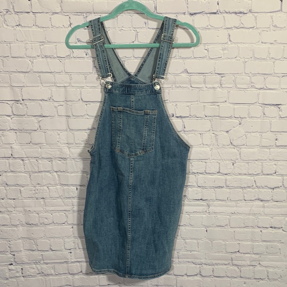 H&M Womens Maternity Overall Dress Denim Size S Western Grunge Festival Jumper